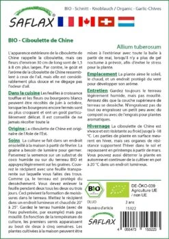 Kit De Culture - Bio - Ciboulette De Chine - 100 Graines - Allium Tuberosum -Magasin De Plantes De Qualité 6406414b121373.86359171