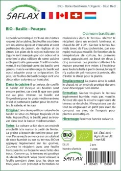 Kit De Culture - Bio - Basilic - Pourpre - 400 Graines - Ocimum Basilicum -Magasin De Plantes De Qualité 640641778d8a61.41878619