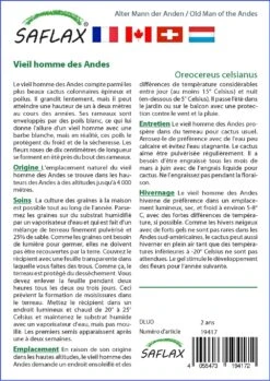 Kit De Culture - Vieil Homme Des Andes - 40 Graines - Oreocereus Celsianus -Magasin De Plantes De Qualité 64064213301845.95828863