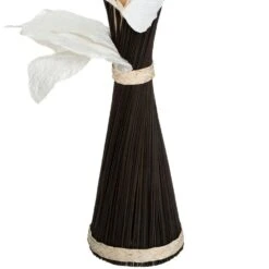 ATMOSPHERA Fagot De Fleurs Et Tiges Séchées Blanc Et Noir D. 36 X H. 100 Cm -Magasin De Plantes De Qualité 64821bbb535164.87538122