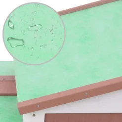 VIDAXL Clapier Large D'extérieur Marron Et Blanc 145x45x85 Cm Bois -Magasin De Plantes De Qualité 64996c4a28ceb2.72286596